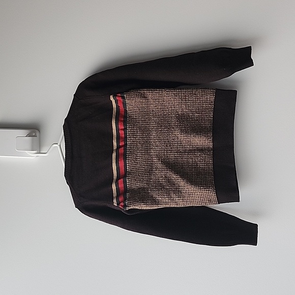 Gucci Houndstooth Stripe Wool Knit Sweater - Picture 7 of 7